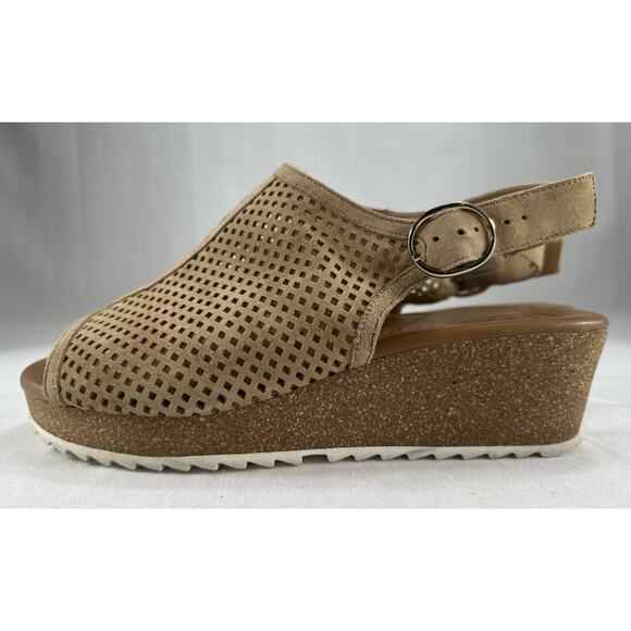 Paul Green Sandals ‘CLEO’ Wedge Slingback-sandals AU6-US8.5 World Travelers Fev. - Picture 1 of 11